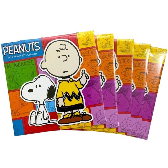 Peanuts Charlie Brown 5 Wall Calendars 65 Usable Pictures Scrapbooking Crafting - Picture 2 of 14